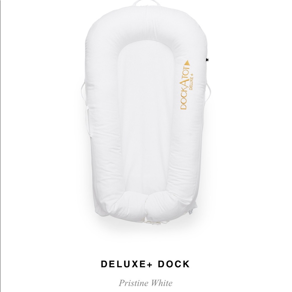 Like-New DockATot Deluxe+ in Pristine White.